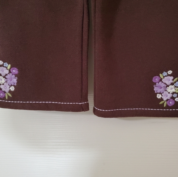 NWT Gymboree Two Piece Brown Hoodie & Sweatpants w/ Embroidery Baby 12-18 Months - Picture 3 of 6